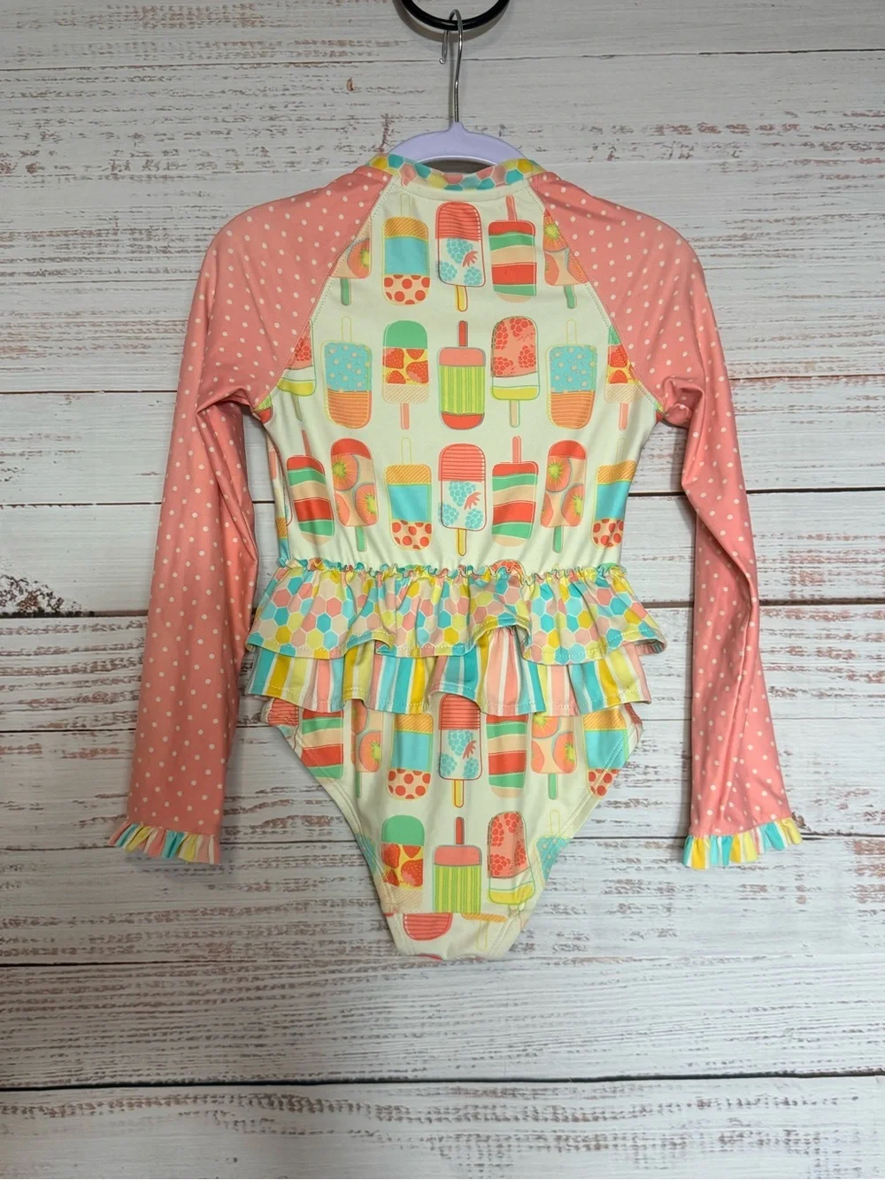 Matilda Jane Dream Chasers Dancing Popsicle Girls Rashguard Swimsuit size 6